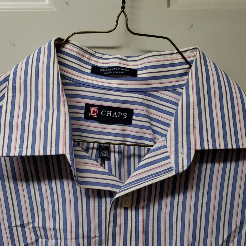 Chaps Button Down, Size Large - image 2